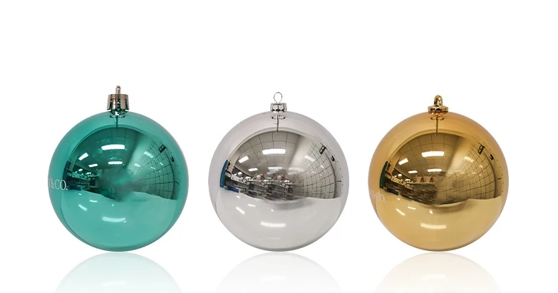 Hot Selling Plastic Christmas Ball For Christmas Tree Ornaments Hanging Decoration Logo Can Be Customized