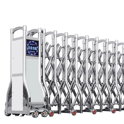 Hot sale retractable gates sliding door motor gate aluminum trackless folding gate by motor operated