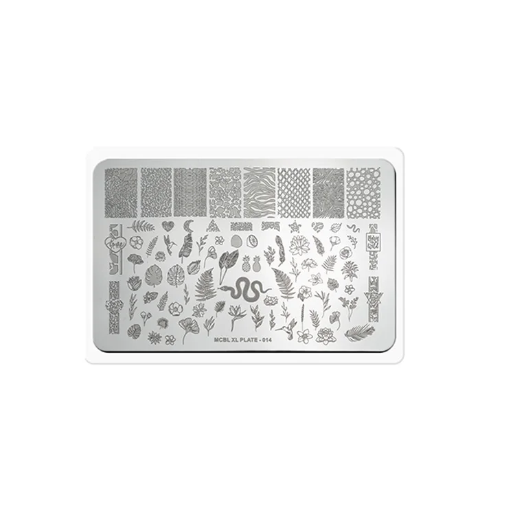 European American Style Nail Stamping Plate Rectangular Template Good-Looking Wear-Resistant Stainless Steel for Shipping