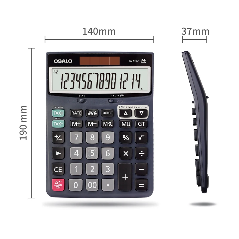 Desktop Calculator DJ-140D Electronic Custom Logo Calculadora Calculatrice Rekenmachine Blank Calculators Office Supplies