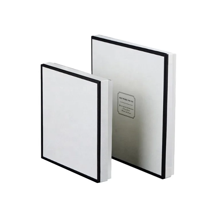 Cheap scarf packaging gift storage box set for underwear photo album notebook socks with logo sticker white square box