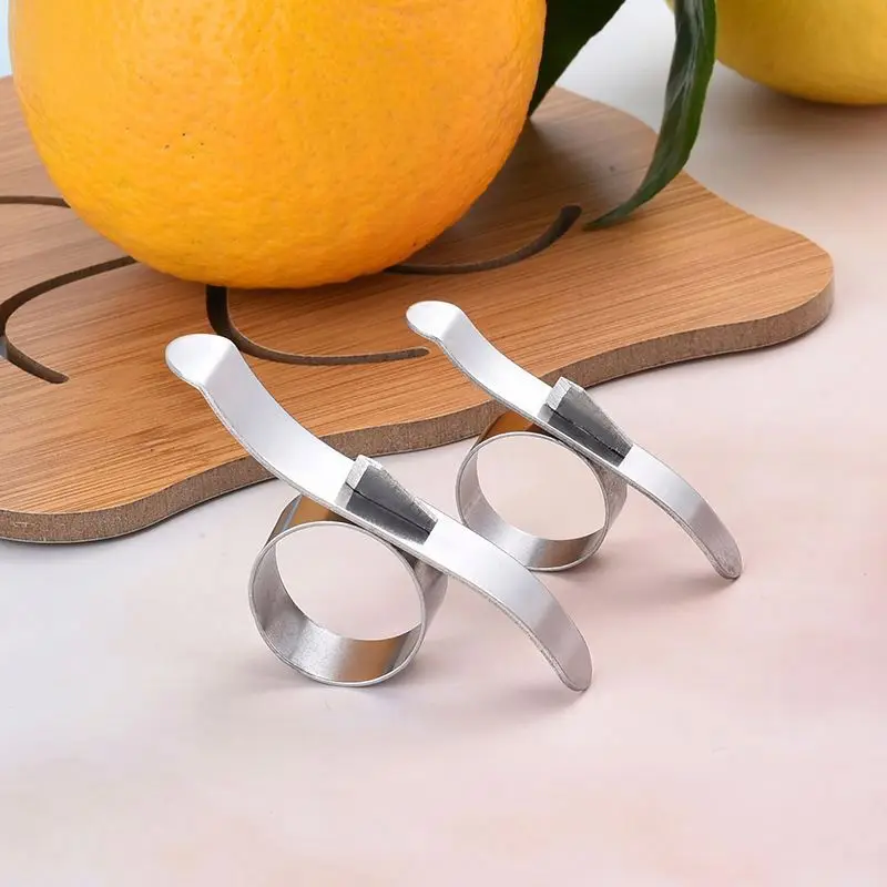 Wholesale fashion Stainless Steel Ring Manual Orange Peeler orange opener citrus peeler  T1318