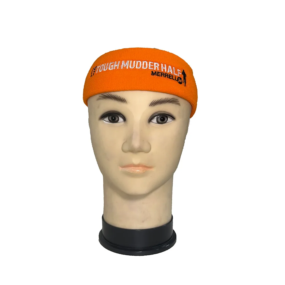 Stylish Basketball Custom Headband Logo Embroidery Logo Head Band Elastic Polyester Custom Headband