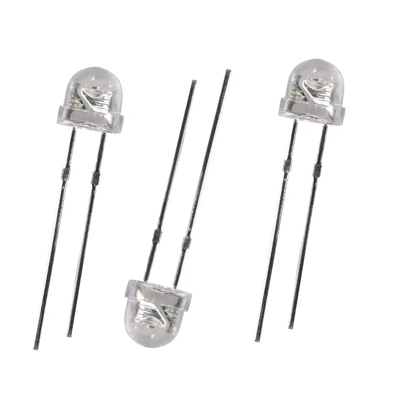 4.8mm 3v 2v LED PTH straw hat red 620nm green 520nm blue 460nm white 6000k yellow 590nm diffused lue crystalline Dip led SMD