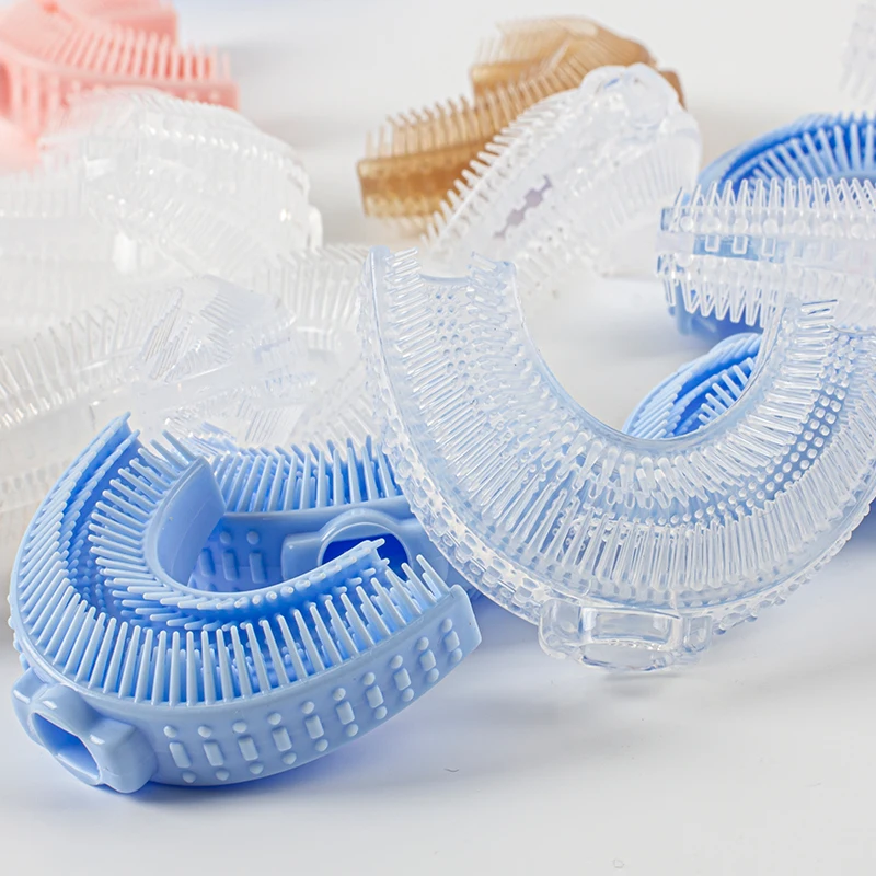 Food Safe Silicone Children u Shape Electric Silicone Toothbrush Head Adult U-shaped Toothbrush Head