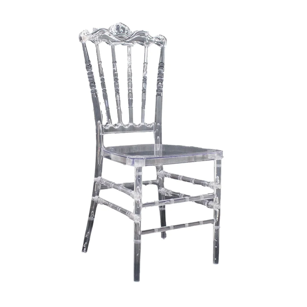 Modern Transparent Stackable Plastic Wedding Event Chairs Luxury Acrylic Rental for Banquet Party Restaurant Villa Events