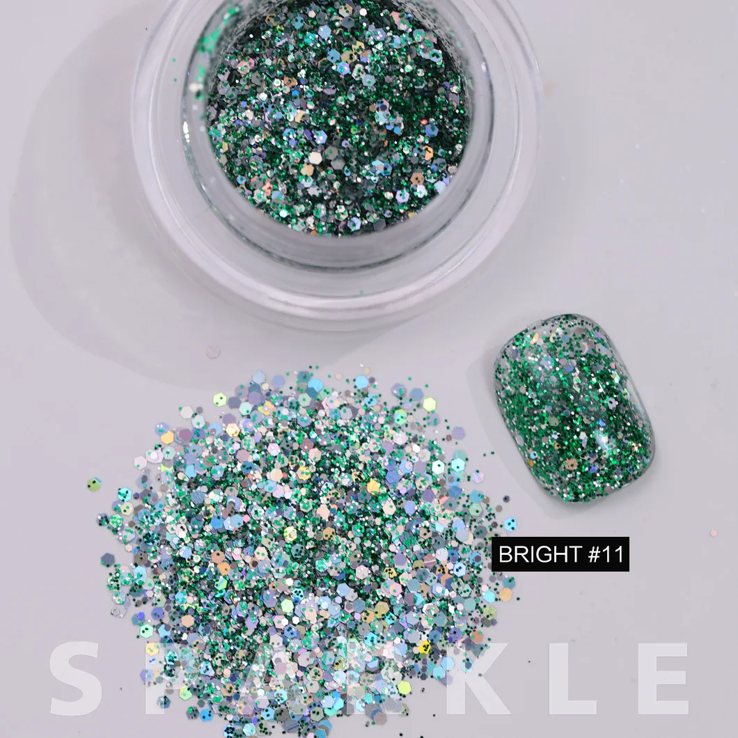 19 Colors Aurora Opal Nail Glitter Sequins Sparkly Gradient Symphony Polarized Flakes Magic Nail Mica Powder DIY Nail Decoration