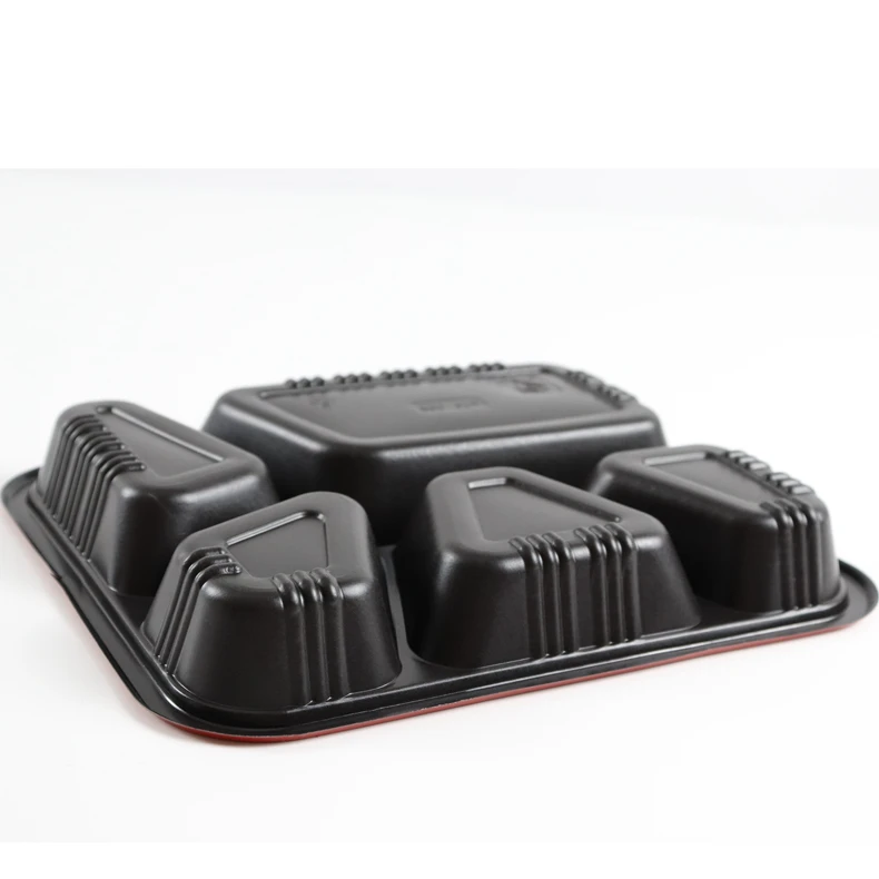 wholesale blister disposable food containers 5 compartment plastic takeaway meal prep container PP bento lunch box