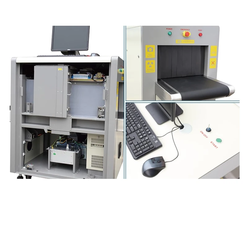 High quality x-ray luggage scanner baggage metal detector whole sale standard size x-ray baggage scanner