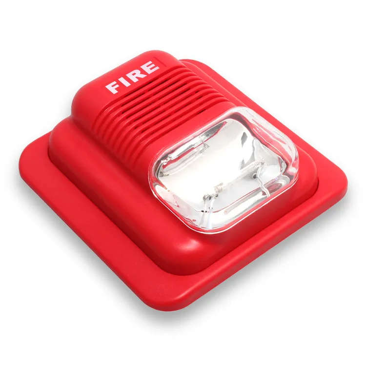 Conventional Mini Fire Alarm Strobe Siren sounder with Tube flash 60 times
