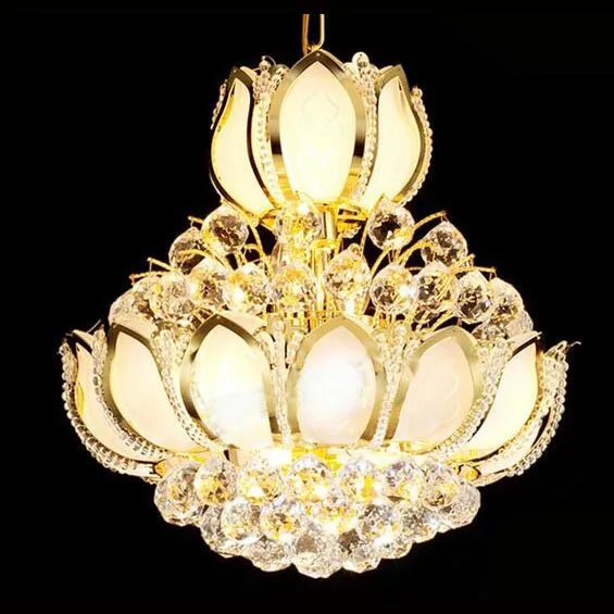 China Jansoul modern luxury rock crystal chandelier for lobby hotel home top end