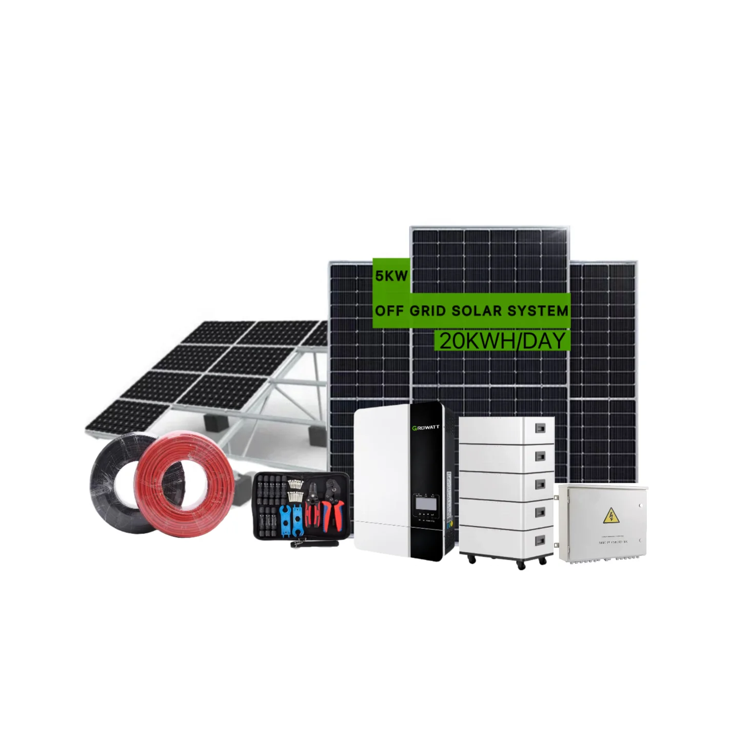 5 Kw Off Grid Solar Power System Full Solar Set MPPT Solar Inverter 10kw Solar 20kw 40kw 50kw