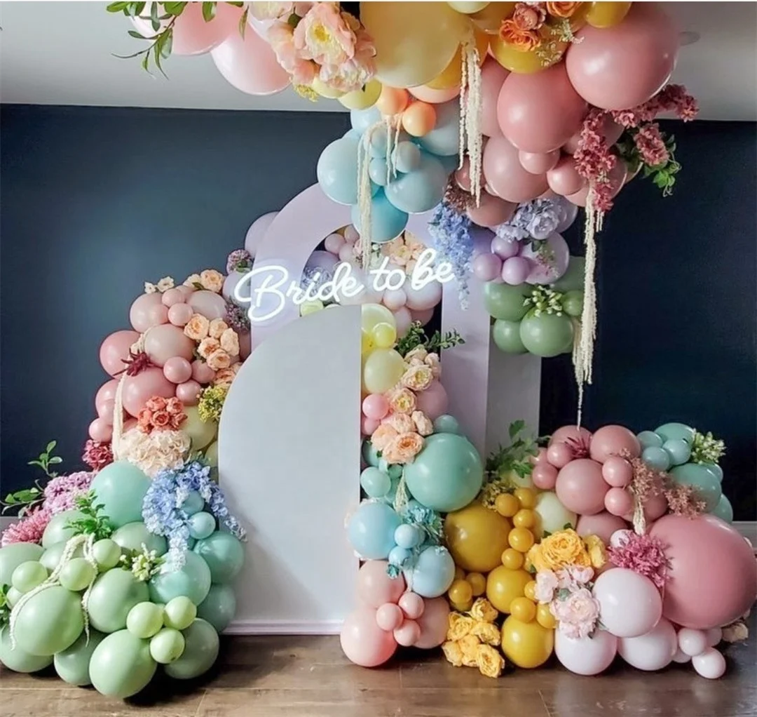 Macaron colorful colors spring theme Balloon Arch Garland kit for girl birthday baby shower Party wedding Anniversary decoration