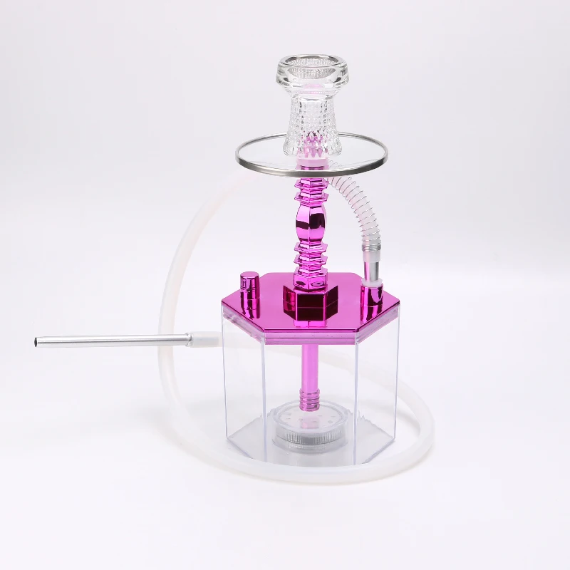 chicha shesha smoke hukkah shisha hexagon hookah shisha led hexagon hookah hooka nargile acrylic hookah narguile