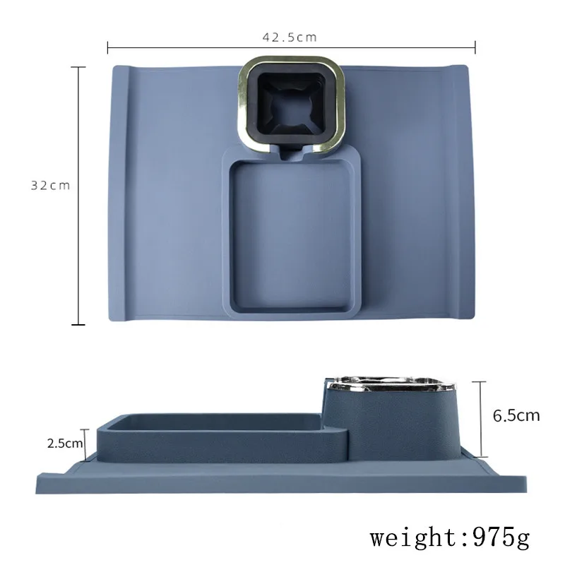 Custom Silicone Sofa Armrest Tray , Super Large Anti-Spill Couch Cup Holder, Drink Holder for Couch Arm Tray