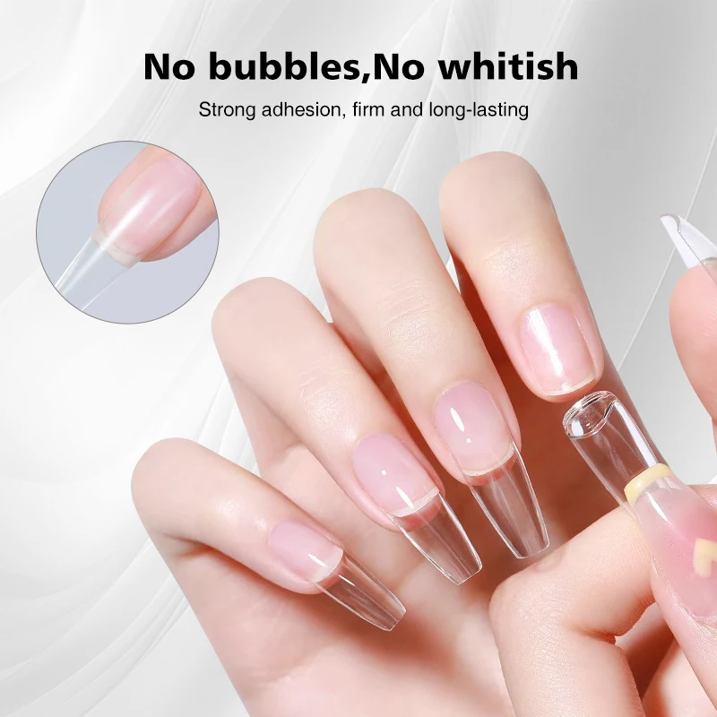 2024 New Solid Nail Gel Glue for Press on Nails Long Lasting Super Fast Dry UV Gel Private Label Solid Nail Tips Gel