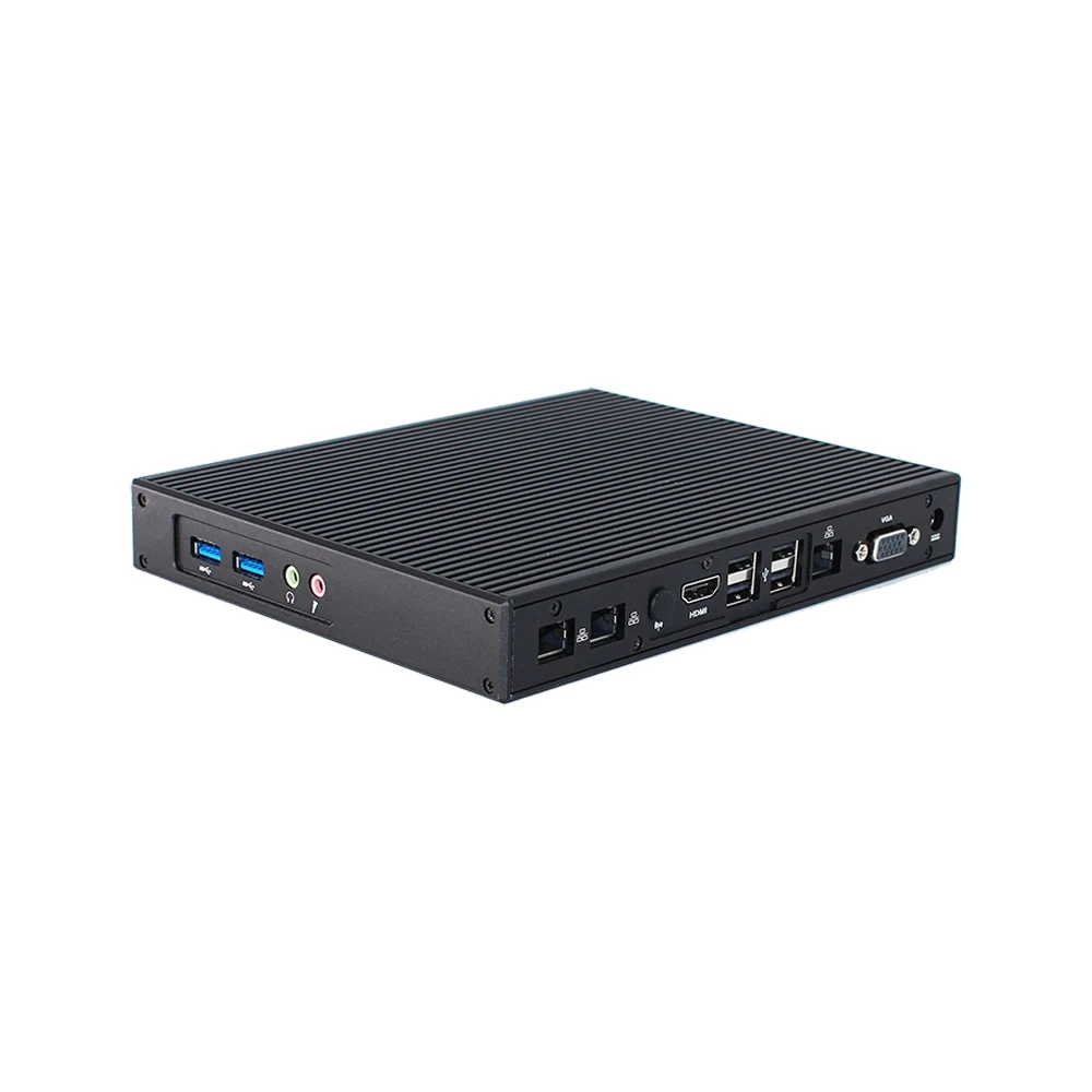 V19C embedded mini pc j1900 chip linux 4G 128G SSD, win7/win8/win10 3 1000m LAN 2 COM232 COM485 fan less industrial mini pc