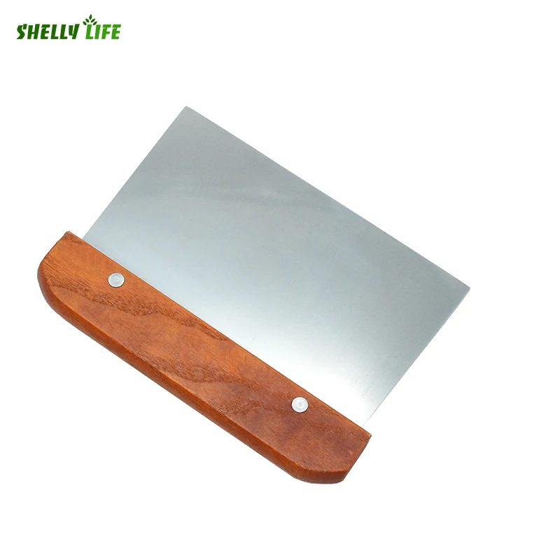 Hot Sale baking tools Free Sample Cheap Bakeware Tool Wooden Handle Metal Dough Scraper