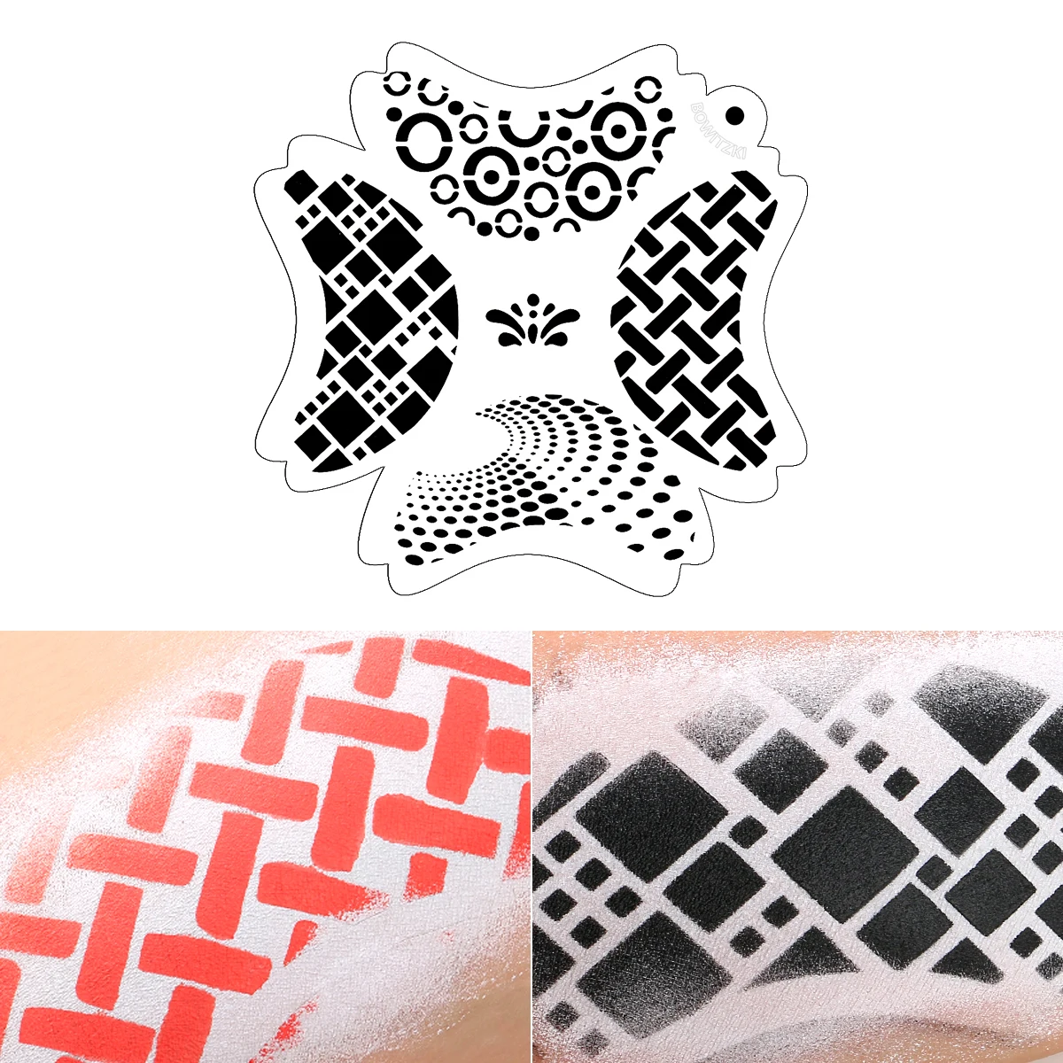 Privated Label  Texture Drawing Tattoo Face Hair Stencil For  Body Artists Make Up