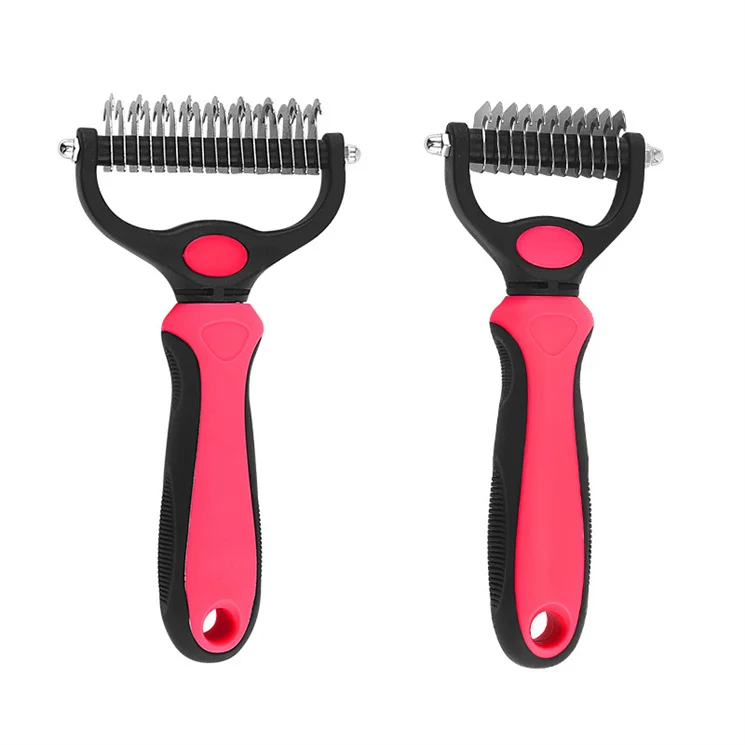 Manufacturers wholesale single and double sided long hair pet groomer knot comb dog pet hair removal comb