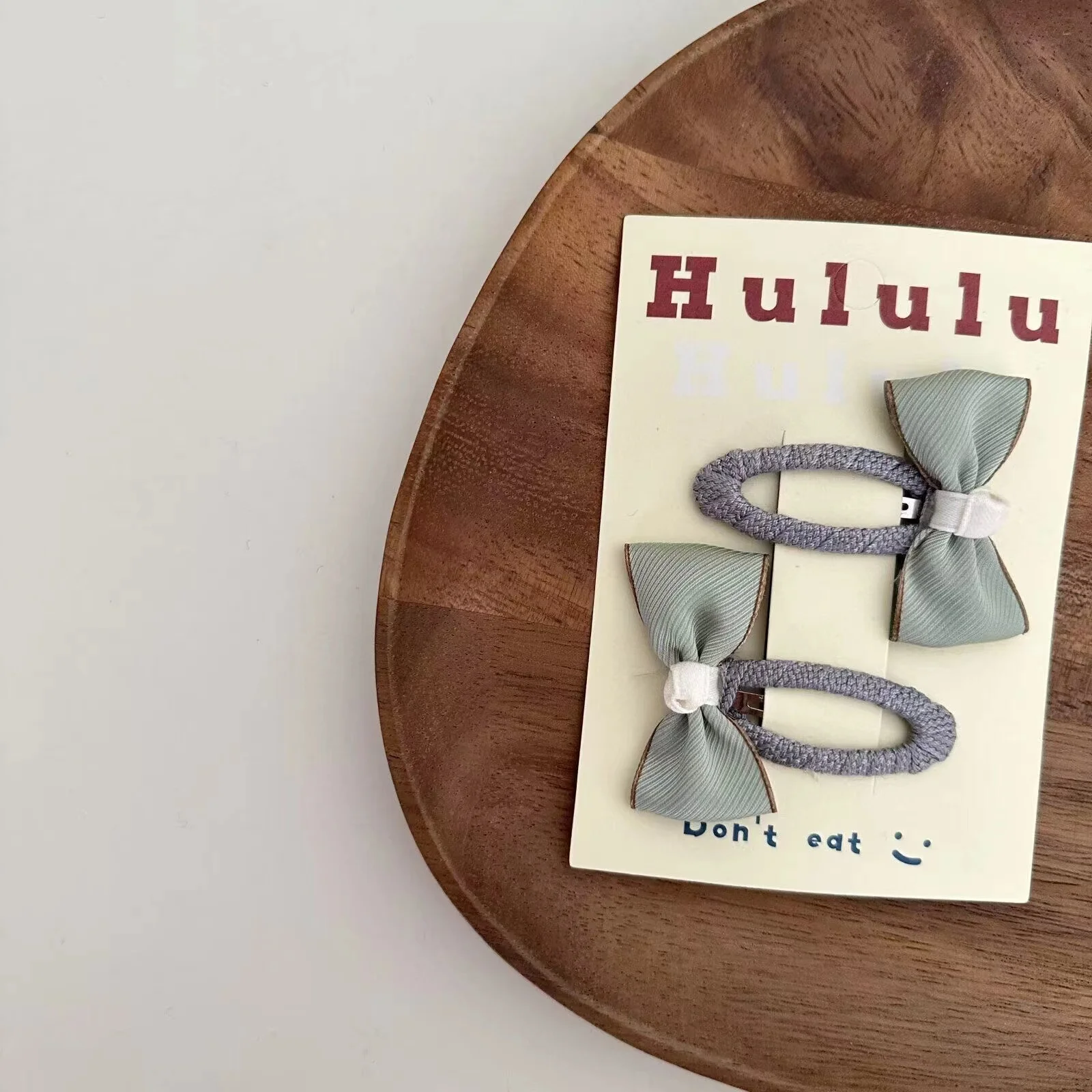 Shuoyang  Fashion Girls Headdress Snap Bow  Clip Sets 2pcs/sets Coffee Color Flower Crochet Side Hair Clip Metal Hair Barrettes