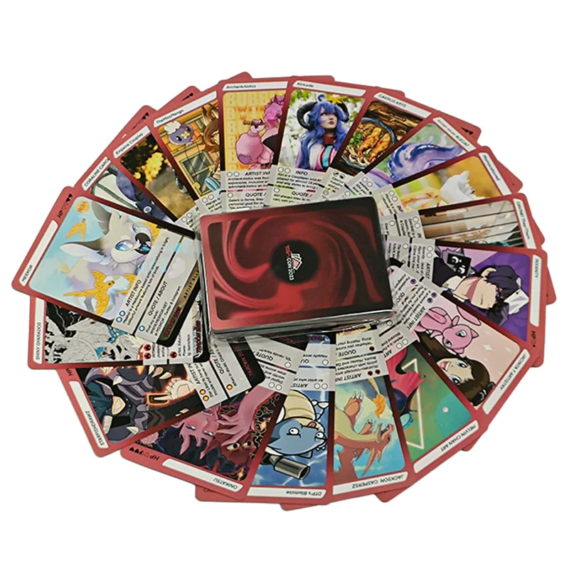 Custom print tcg trading card game with black core paper