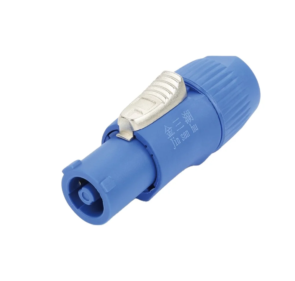 Rohs CE jinsanhu high quality copper pin retardant material waterproof powercon connector