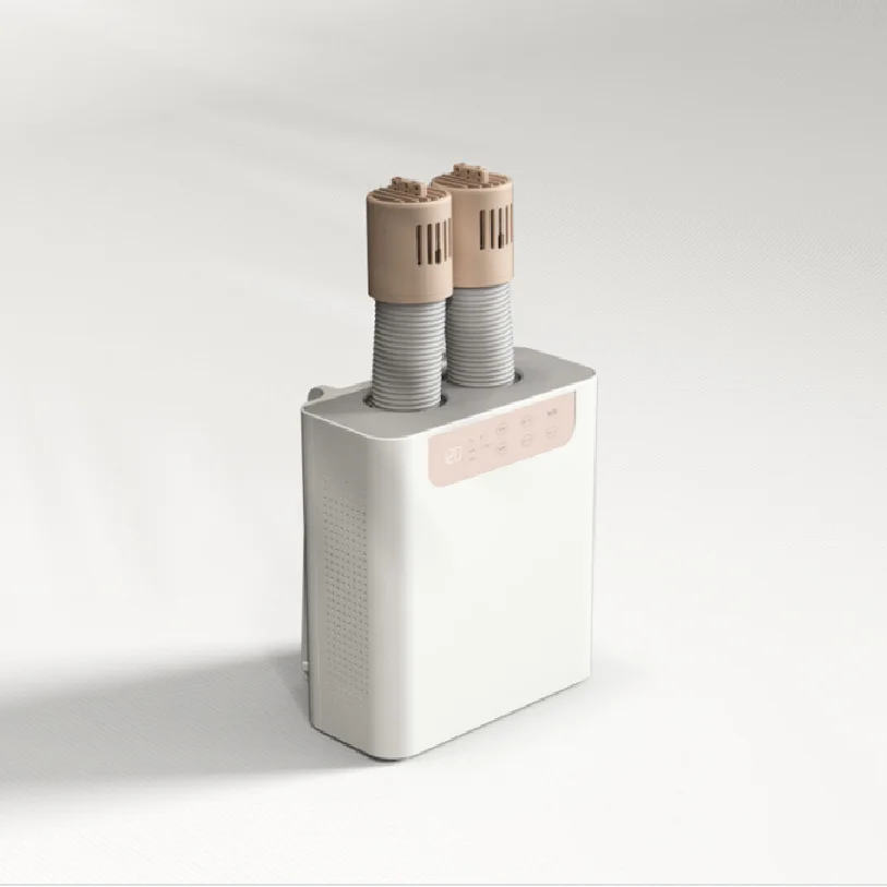 LCD display built in PTC heating elements send hot wind to dry clothes shoes bedding portable heated mini clothes dryer