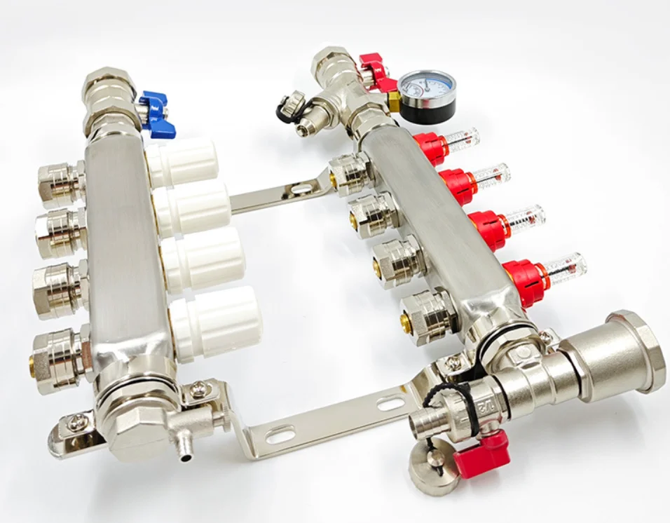 Mixing Set Stainless Steel floor heating manifold water distributor for Underfloor Heating System