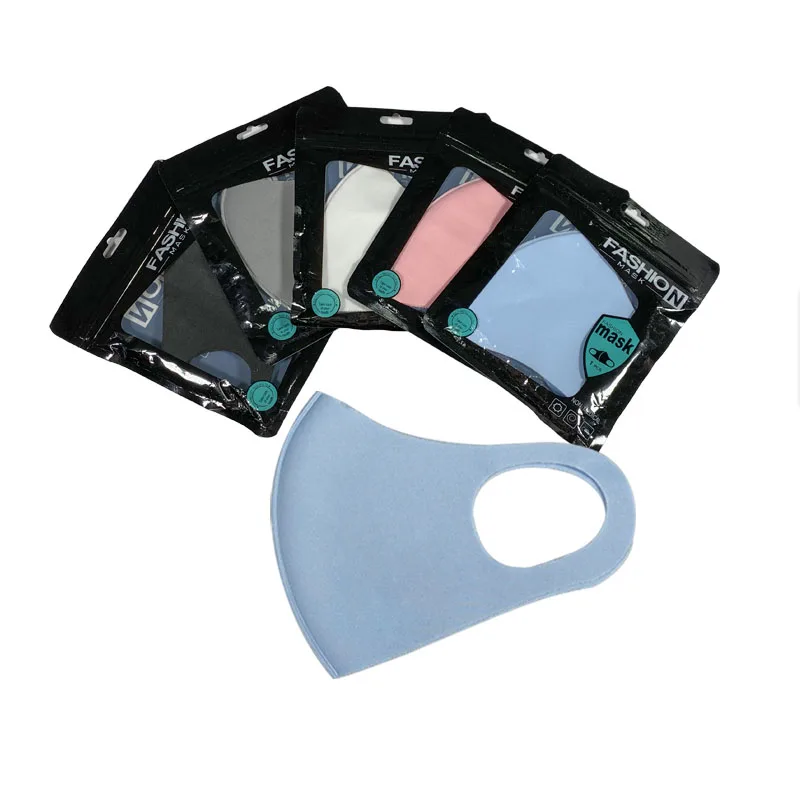 Custom Party Mask Winter Black Breathable Printed Logo neoprene Fabric Reusable Fashion Washable Face mask for adults and kids