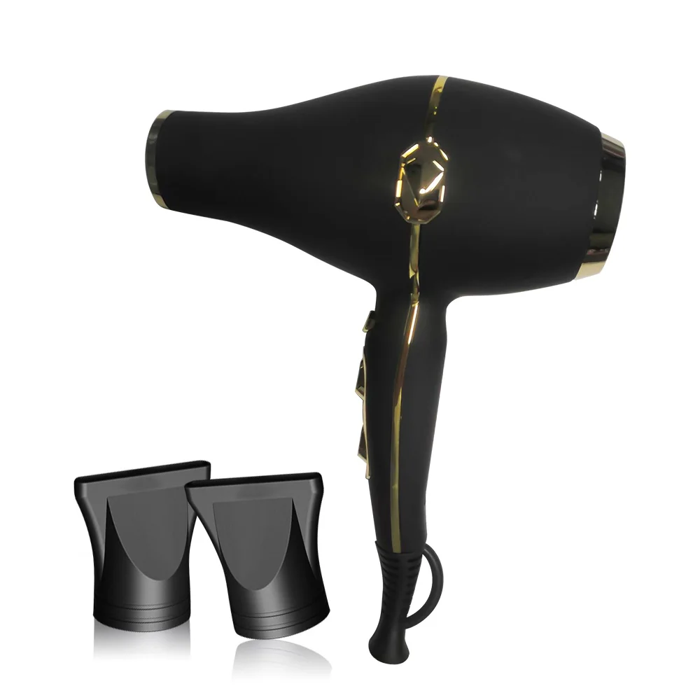 2023  NEW Design  Gold Button 2100W Super Electric Hair Dryers Professional Salon Hair Dryer Negative Ion Hair Dryer