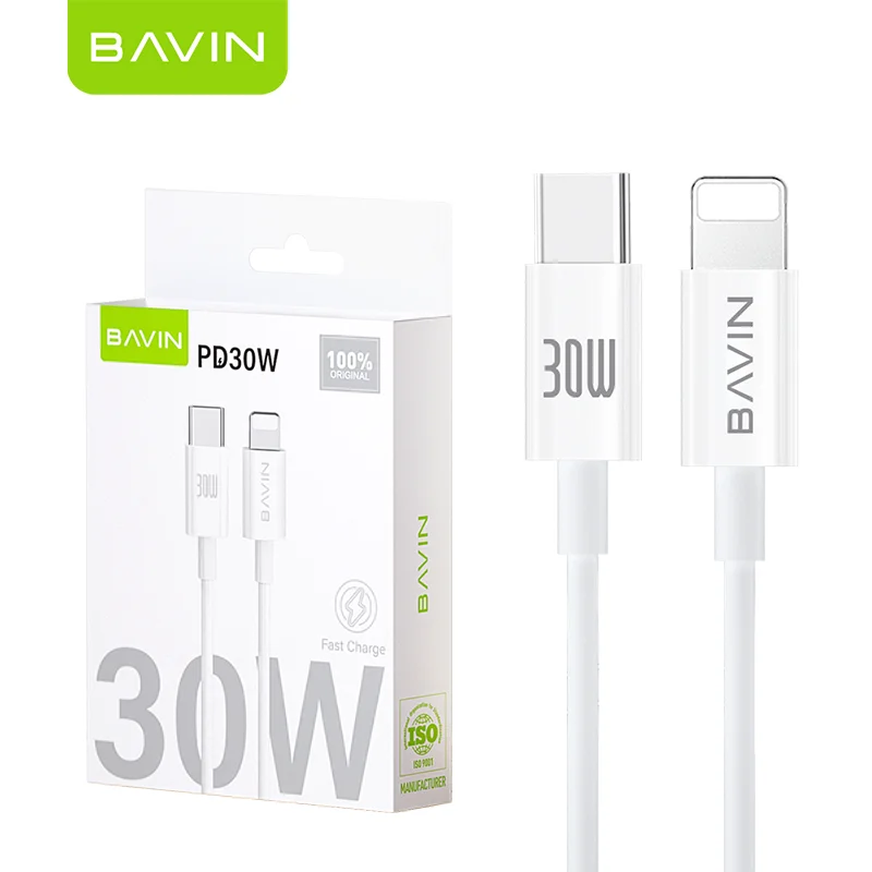 BAVIN OEM 30W PD Fast Charging Transfering Lightnings USB-C Mobile Accessories Cell Phone Data USB Cable
