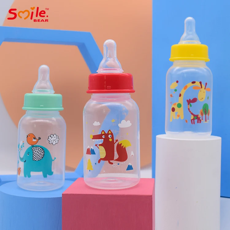 
125ml Standard Babies BPA Free Milk Bottle PP5 Eco-Friendly Food Grade Custom Logo Silicone Nipple Infant PP Feeding Baby Bottle 