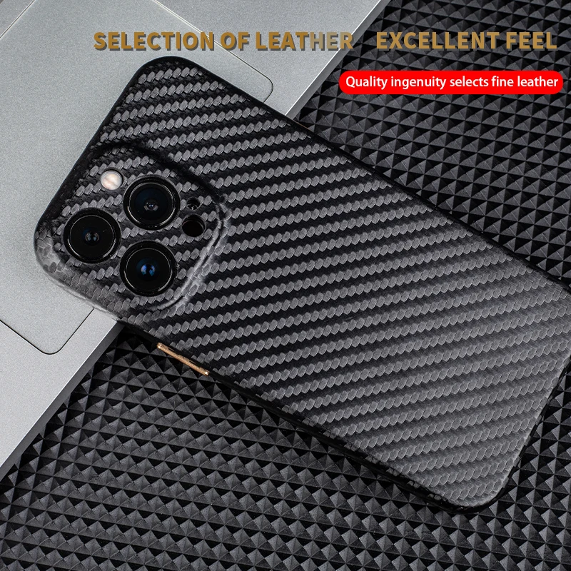 For iPhone 13 Pro Max Real Carbon Fiber Case Anti Fingerprints & Scratch Slim Fit Shockproof for Iphone 11 Case