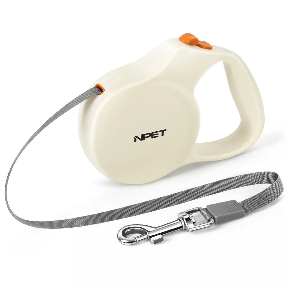 Strong nylon tape adjustable retractable automatic dog leash with brake