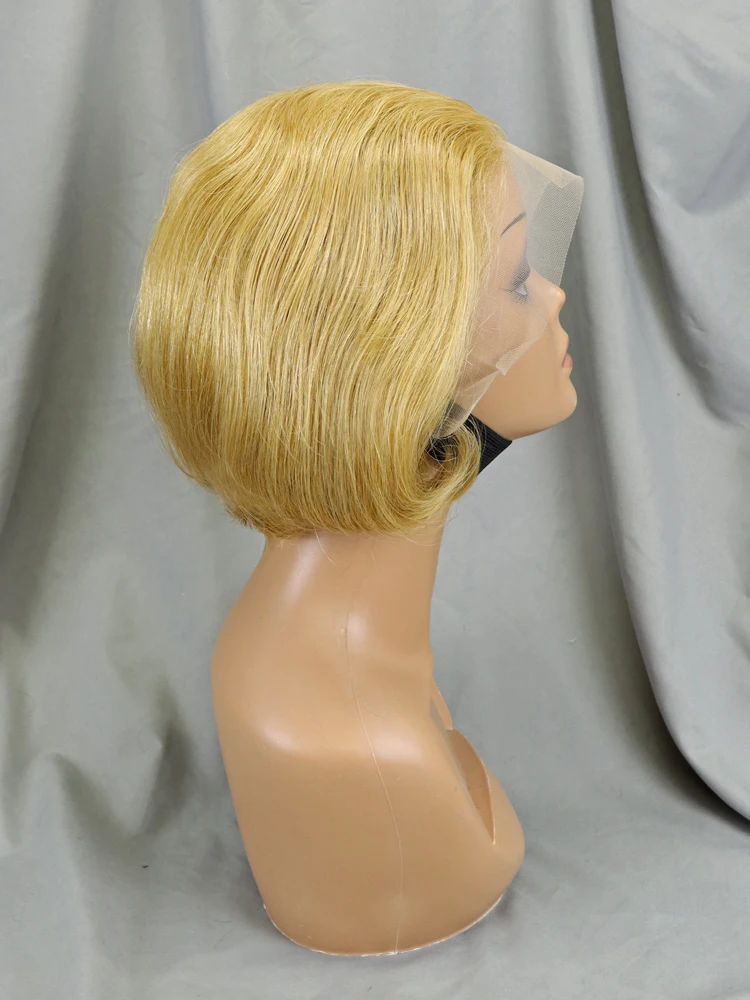 High Quality Bounce Frontal Wig 4/30 Highlight Color Short Bob Cut 13x4 Lace Front Wig Vendor List Human Hair Pixie Wigs
