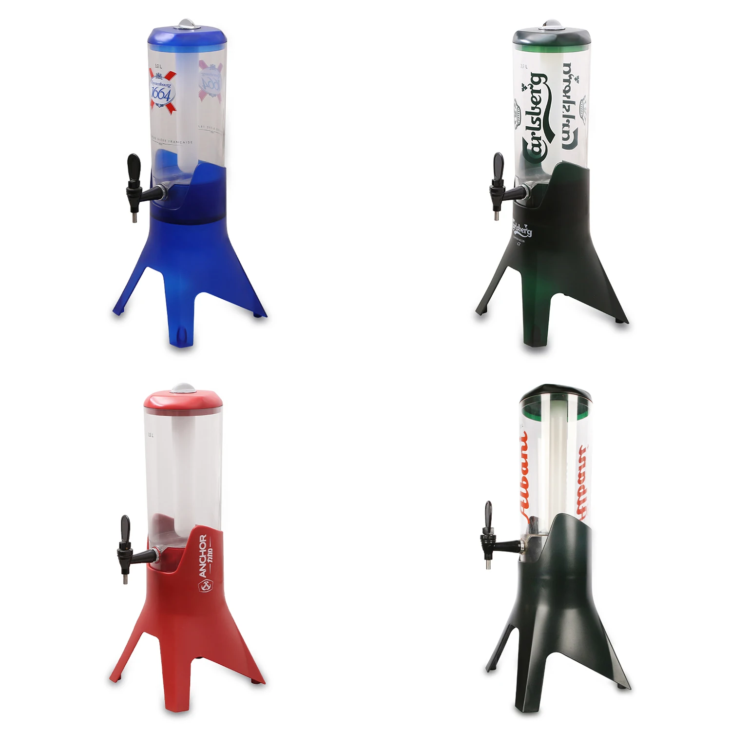 3L Beer Tower Beverage beer dispenser for sale Juice cold drink dispenser with ice tube for bar