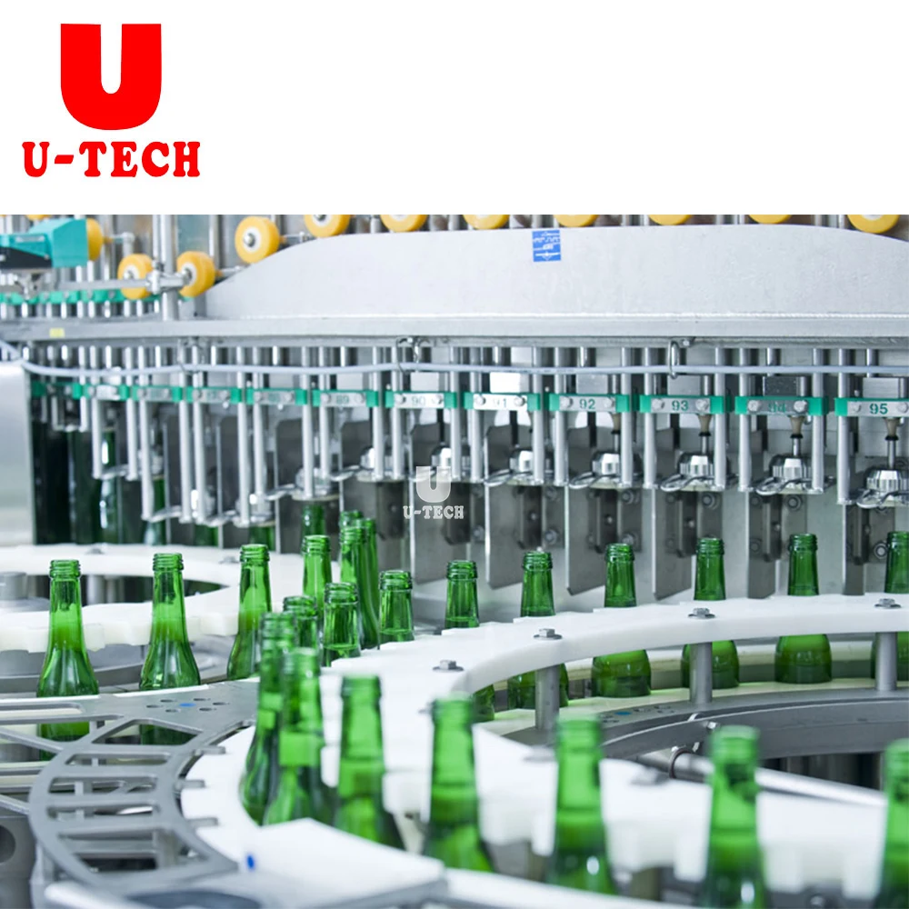 Fully Automatic glass bottle beer alcohol liquor washing filling capping machine glass bottled drink filling line