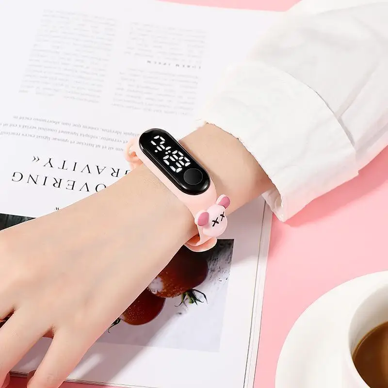 Watch Outdoor 30M Waterproof Silicone Band Popular Kids Cartoon Watch for Children Students LED Digital LED Digital Watch