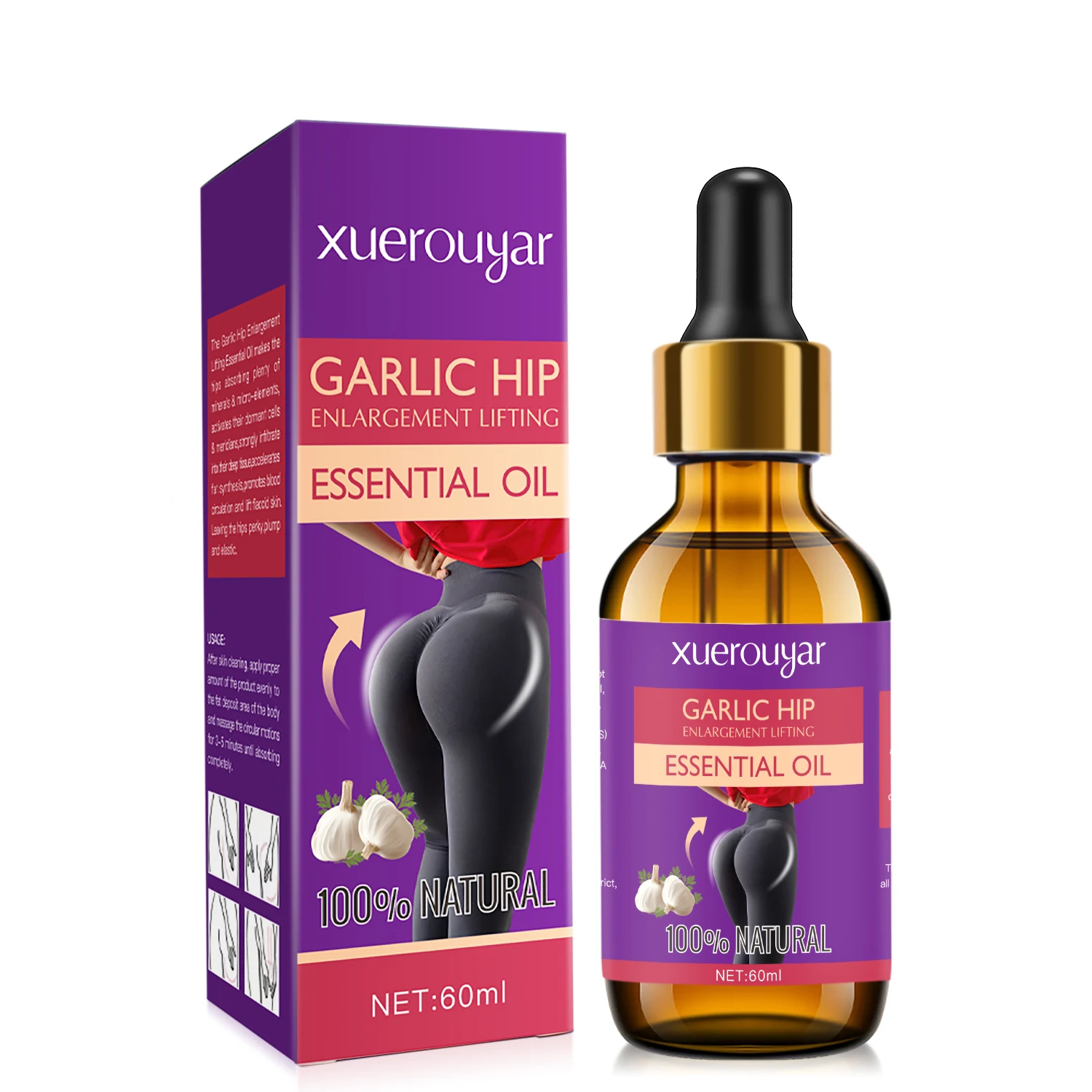 Chinese Supplier Organic Botanical Hip Enlargement Massage Oil Effective Butt Lifting And Firming Results