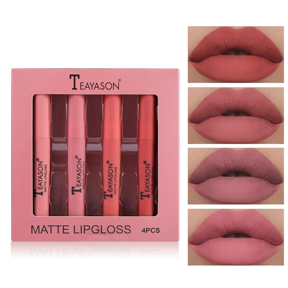 Popular lipstick set 4-color matte liquid lipstick private label wholesale lipstick