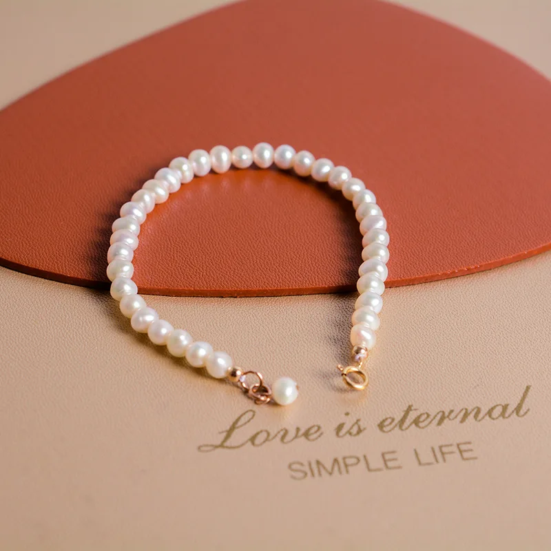  Haiyang free sample pulseira feminina real freshwater pearl bracelet minimalist jewelry handmade