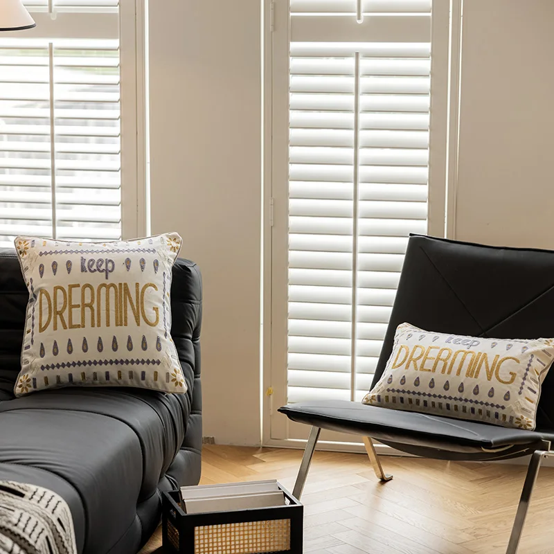 Weaving Dreams Wishes Embroidered Pillow Decorative Pillow Hotel Living Room Designer Pillow without core