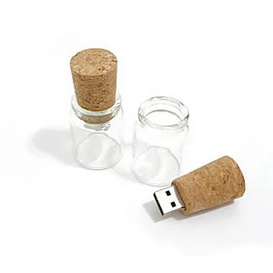 
Hot sale glass drift bottle cork pen drive 1GB 2GB 4GB USB 2.0 USB gadgets kids gifts 