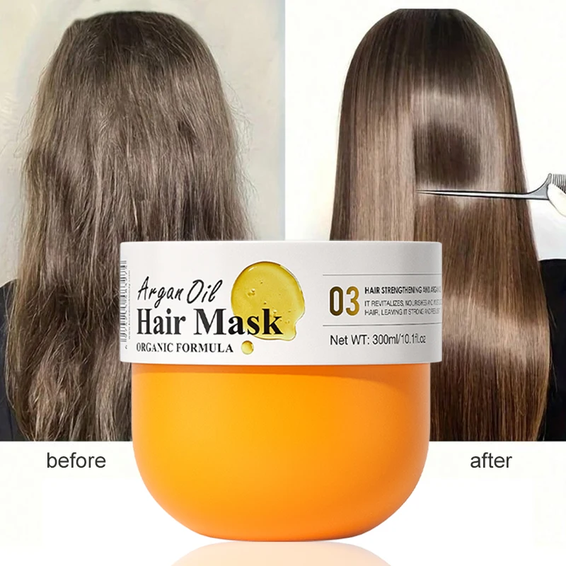 Professional Keratin Argan Oil Hair Mask Repair Nourishing Hair Mask Treatments  Organic Silk Protein Collagen Hair Mask