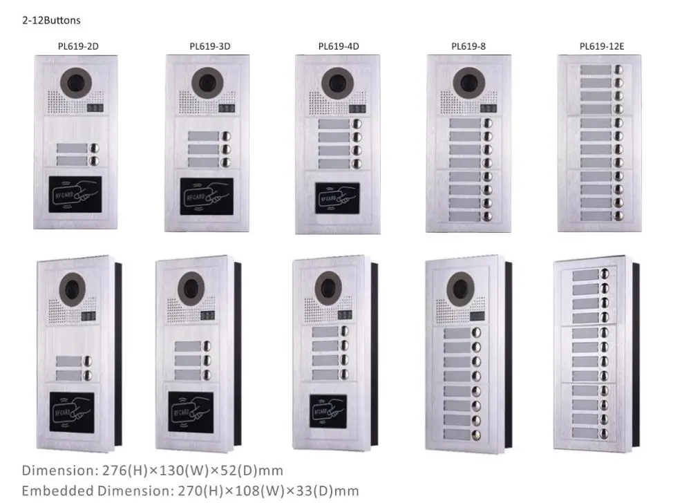 
Hot Sale Wi-Fi Home Security CCTV doorbell Multi-apartments Video Intercom System Visophone 