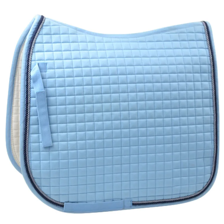 Professional Equestrian Factory Supply  High Quality Light Blue Dressage Cob Saddle Pad Wholesale Numnahs