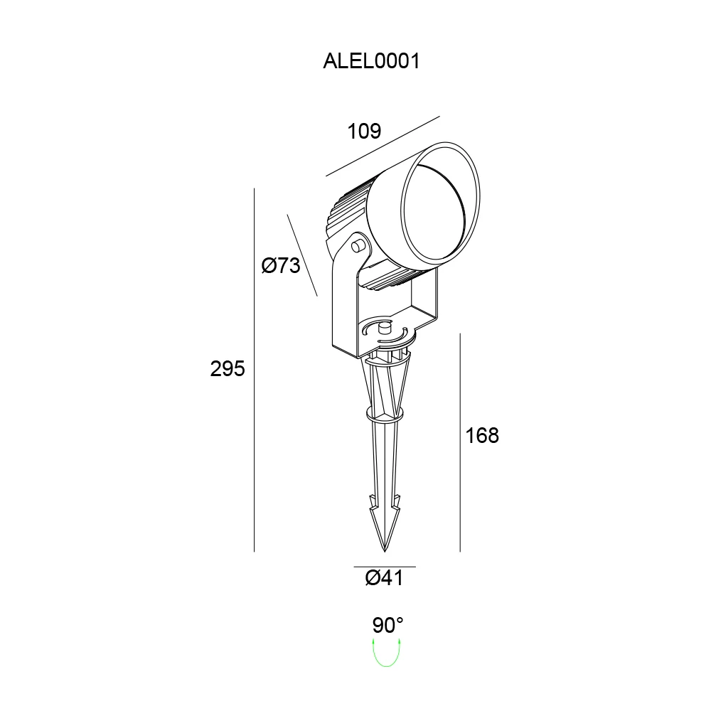 Alpha lighting Outdoor Garden Lawn Decoration IP65 LED Spike Garden
