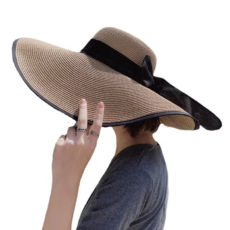 New collection sun protection sun sunshine sombrilla oversize sombrero de mujer playa novelty floppy straw hat for crafting