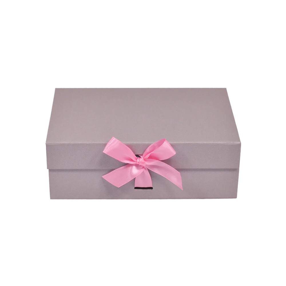Custom Logo Luxury Recycled Folding Kraft Paper Box Romantic Gift Paper Box With Ribbon